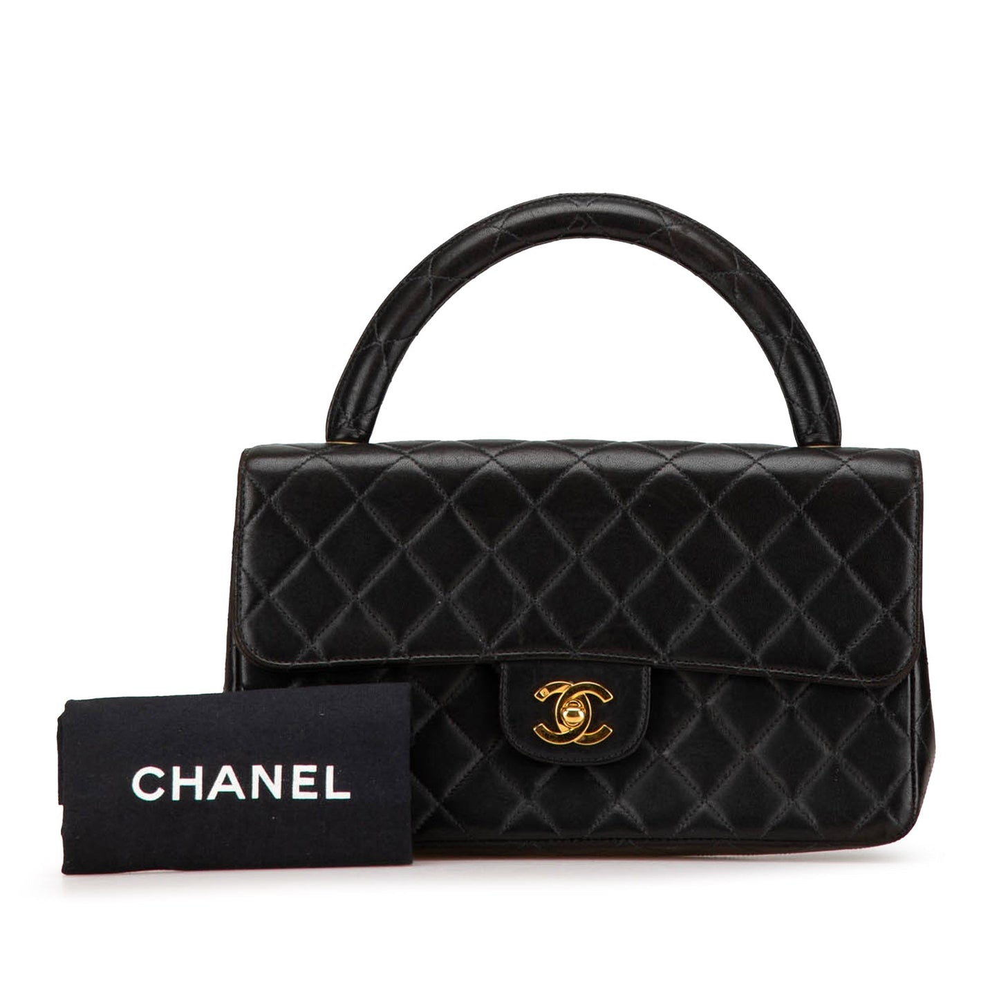 Chanel Medium Classic Lambskin Kelly Flap Black