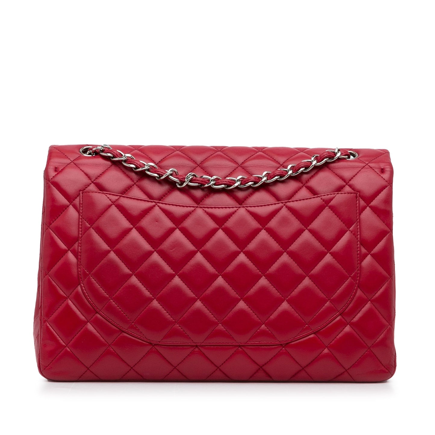 Chanel Maxi Classic Lambskin Single Flap Red