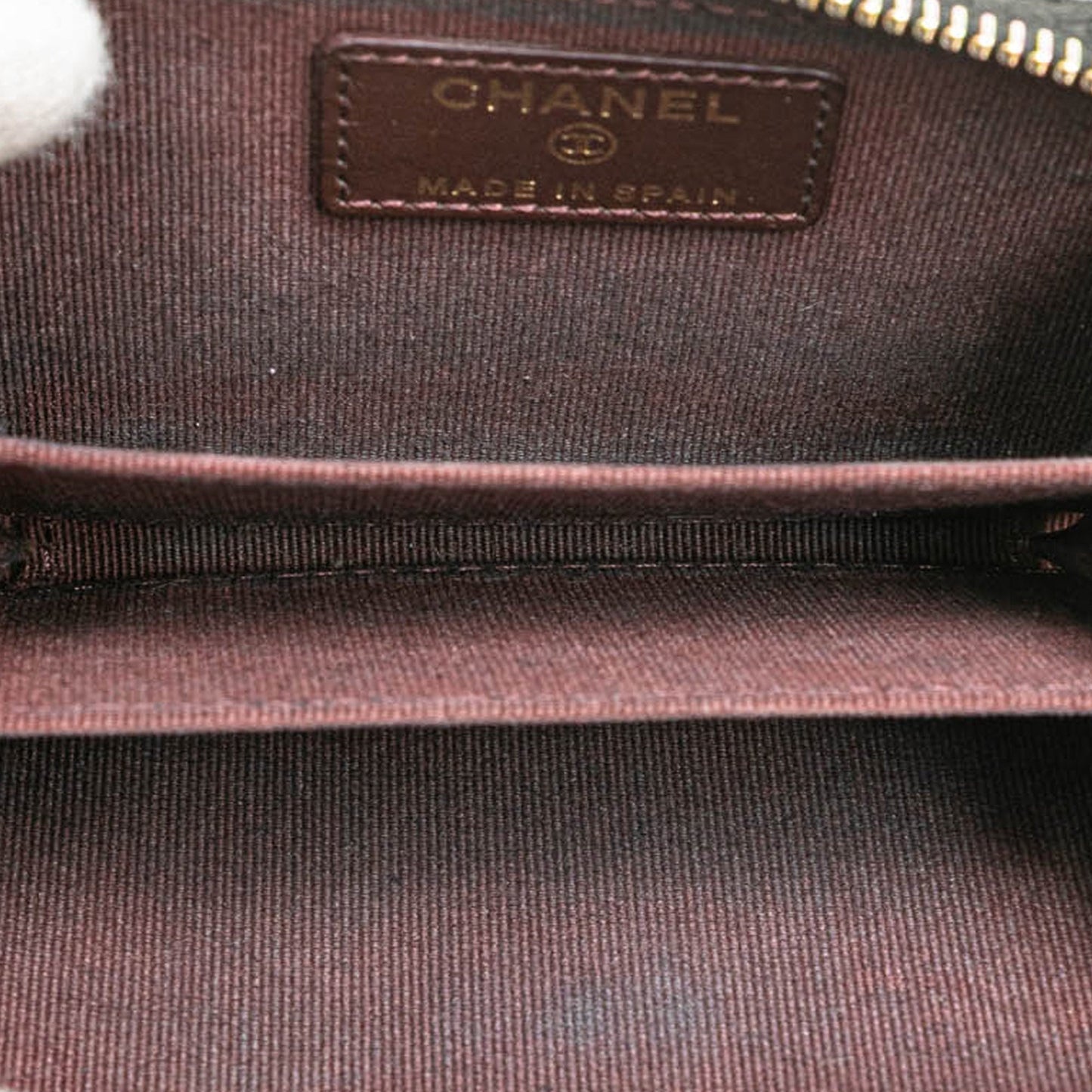 Chanel CC Quilted Caviar Zip Coin Purse Black