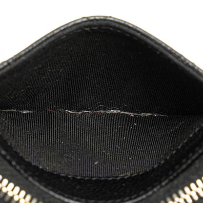 Chanel CC Quilted Caviar Zip Coin Purse Black
