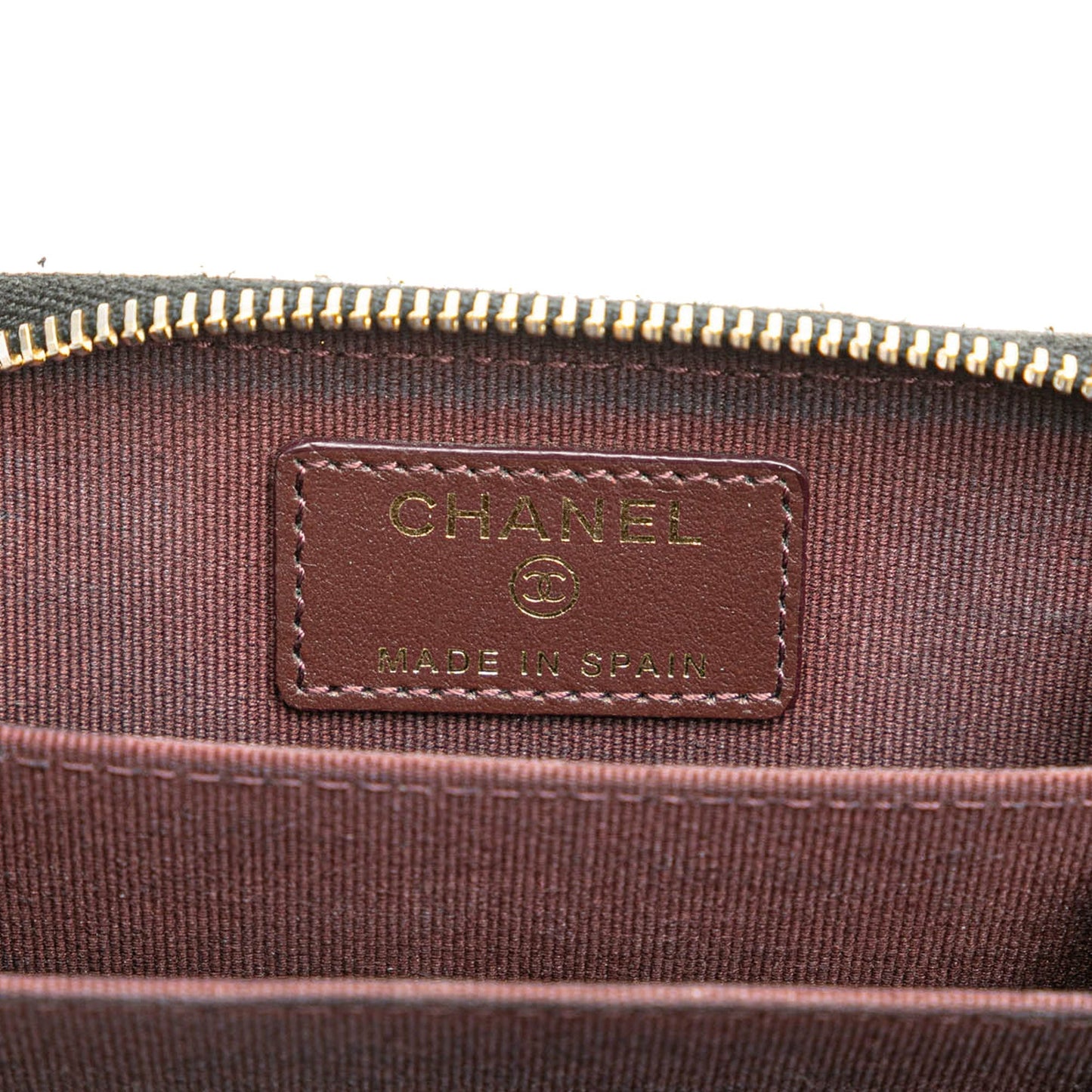 Chanel CC Quilted Caviar Zip Coin Purse Black