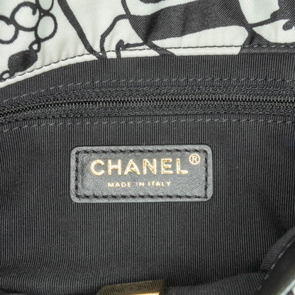 Chanel Mini Printed Canvas Deer Coco Flap White