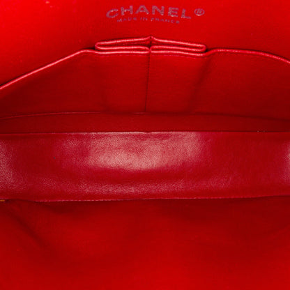 Chanel Medium Classic Chevron Caviar Double Flap Red