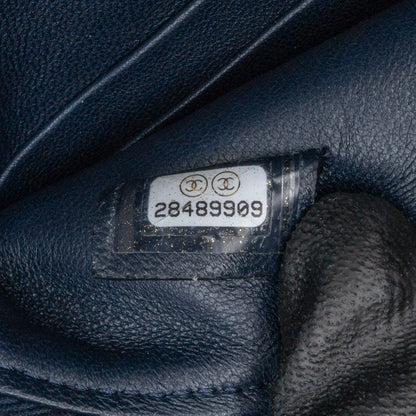 Chanel Quilted Velvet 31 Clutch Blue