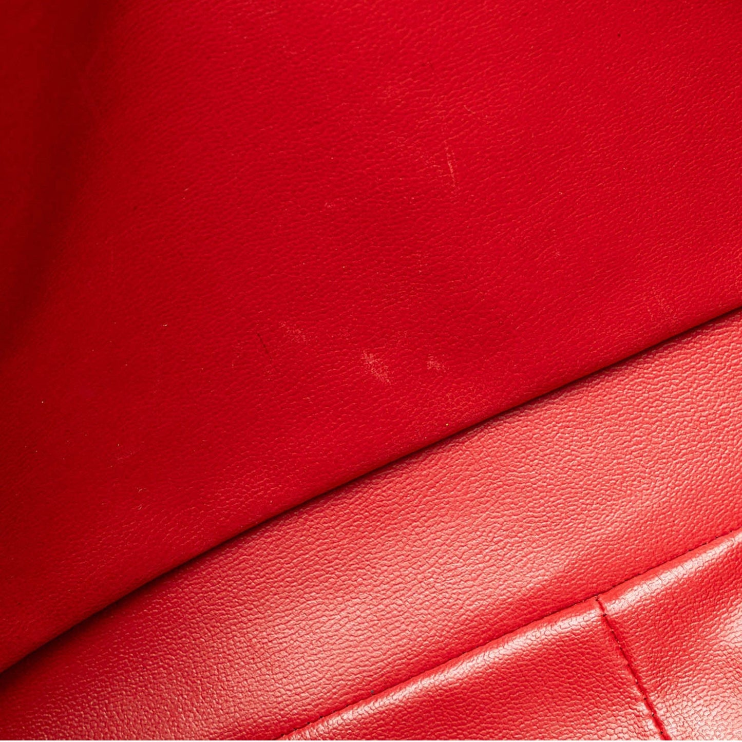 Chanel CC Lambskin Chain Tote Red