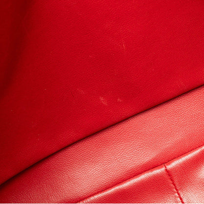 Chanel CC Lambskin Chain Tote Red