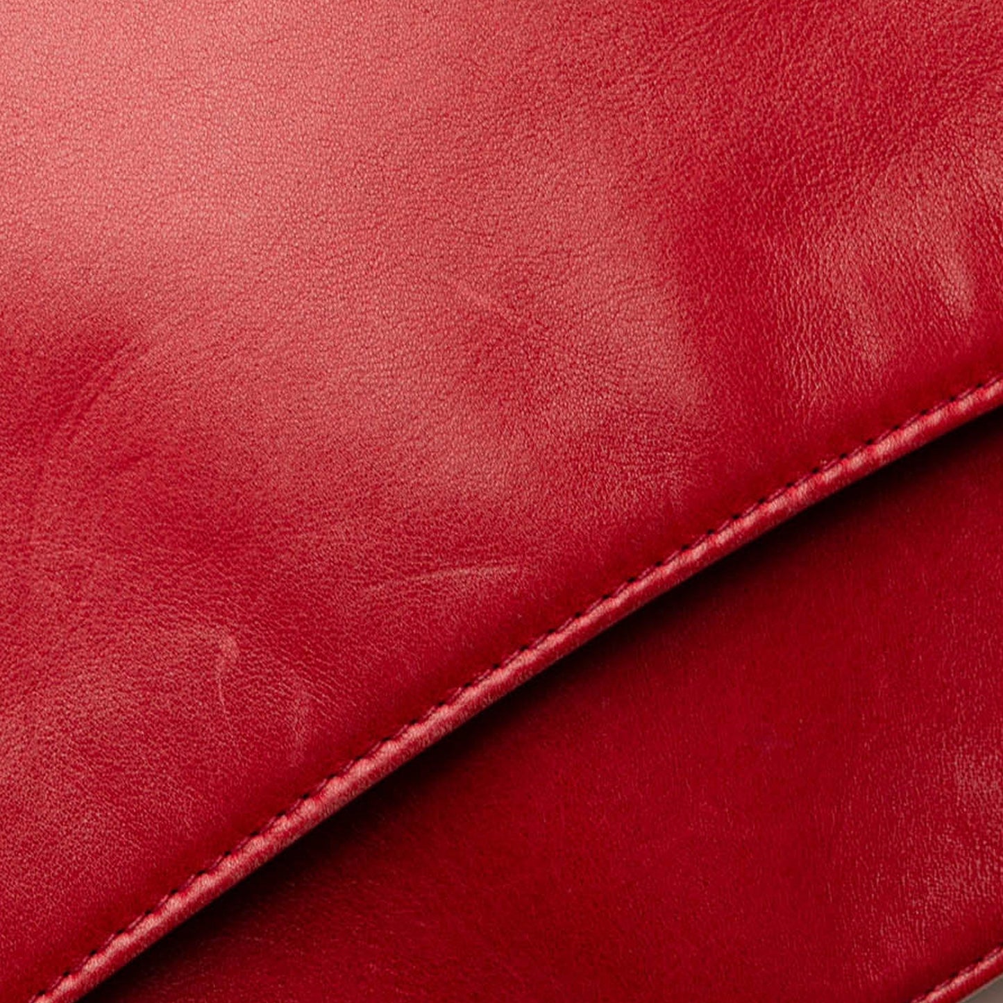 Chanel CC Lambskin Chain Tote Red