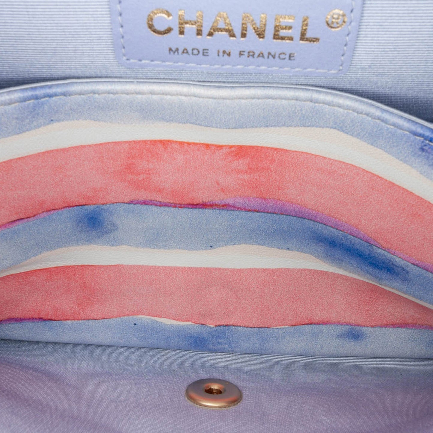 Chanel Medium Classic Printed Lambskin Watercolor Double Flap Multi