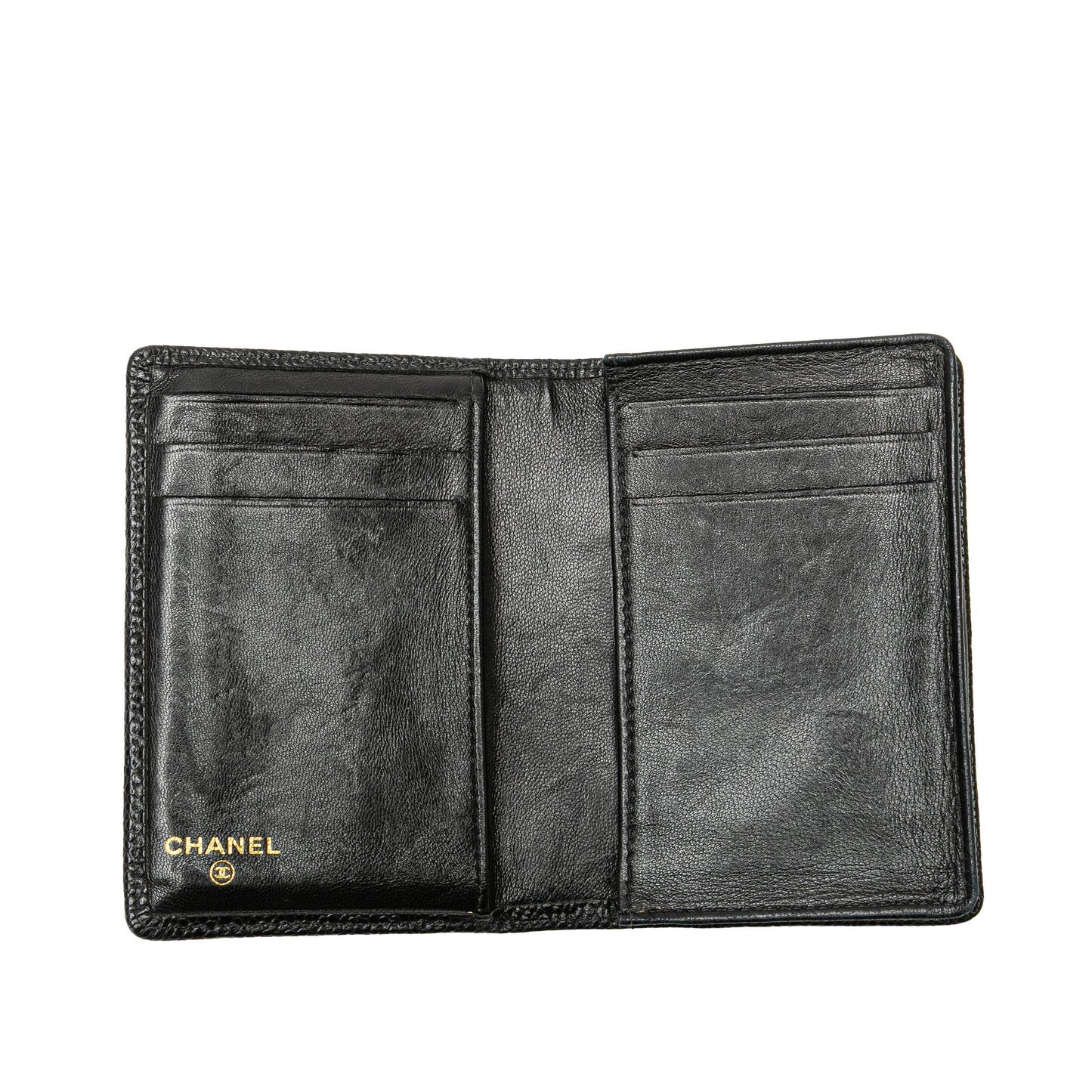 Chanel CC Caviar Card Holder Black