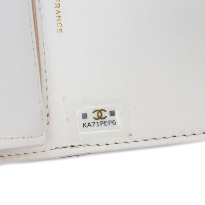 Chanel Quilted Lambskin Book Card Holder On Chain Black