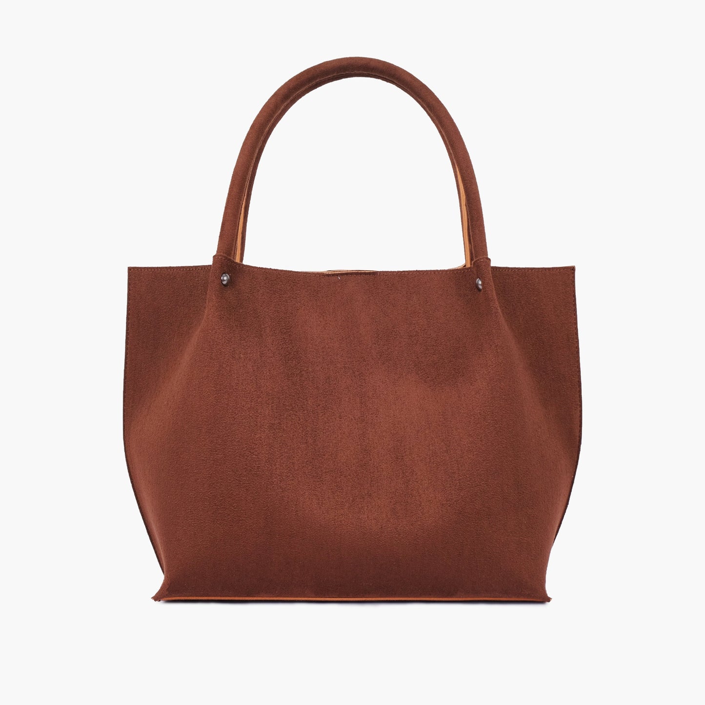 Horse brown suede tote bag