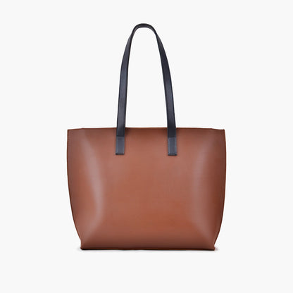 Black long handle tote bag