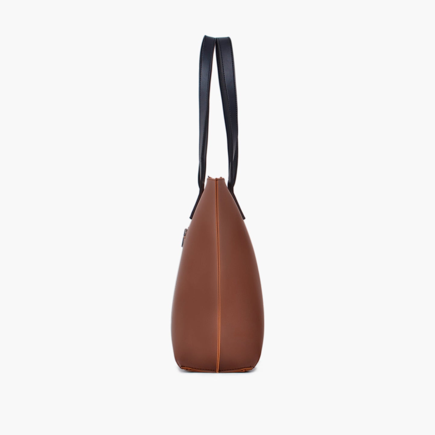 Black long handle tote bag