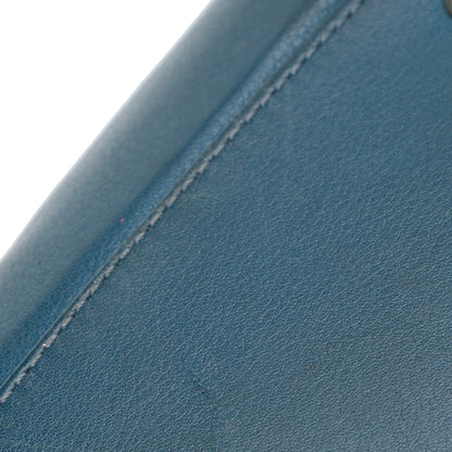 Chanel CC Chevron Calfskin Statement Shopping Tote Blue