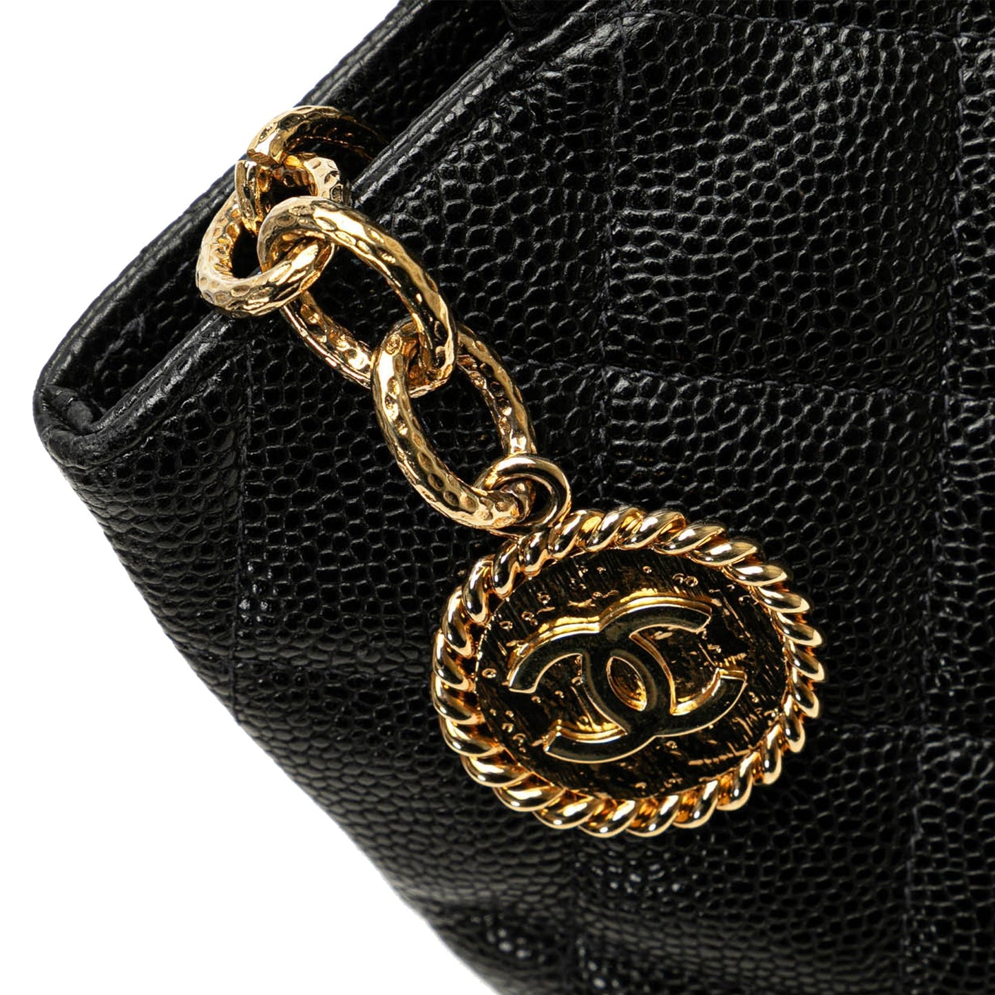 Chanel Caviar Medallion Tote Black