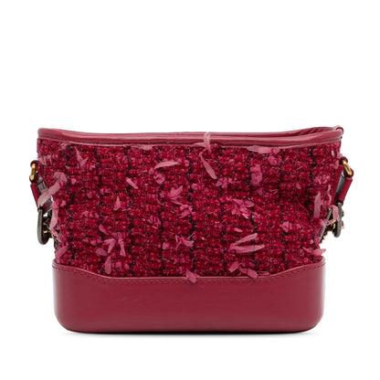 Chanel Small Tweed Gabrielle Crossbody Red