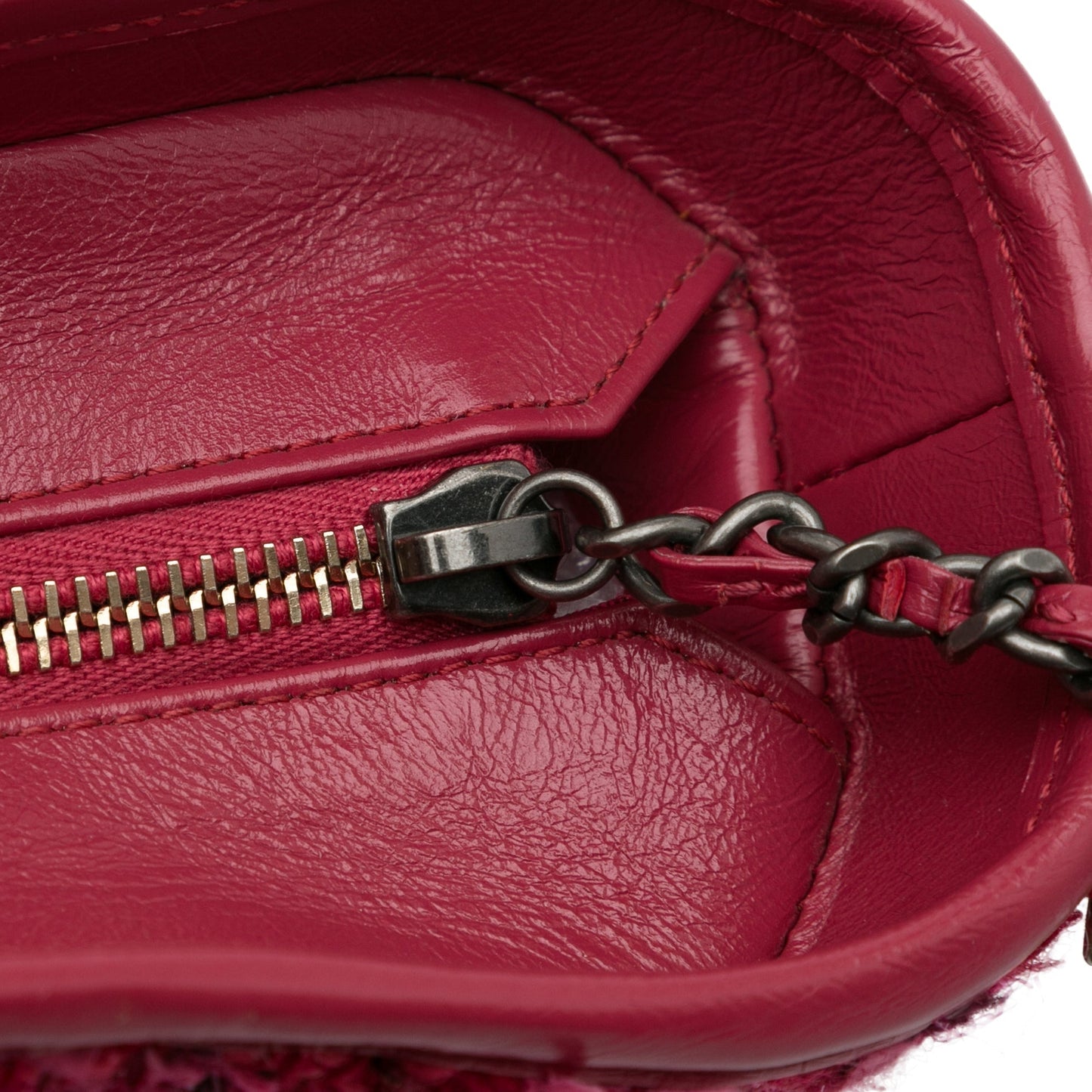 Chanel Small Tweed Gabrielle Crossbody Red
