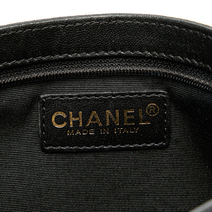 Chanel Canvas Symbols Chain Pochette Blue
