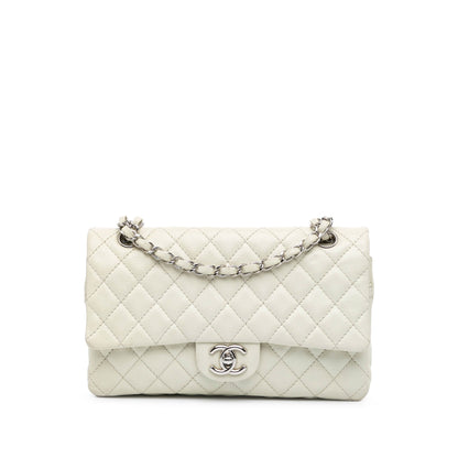 Chanel Medium Classic Caviar Double Flap White
