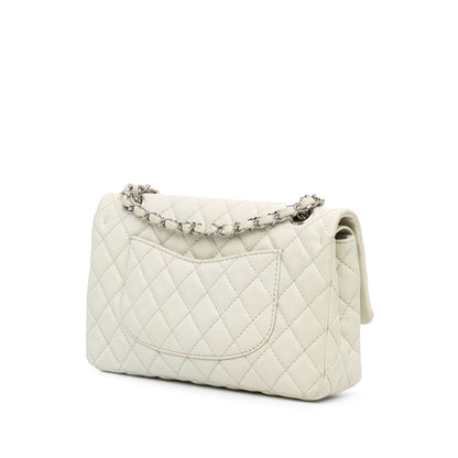 Chanel Medium Classic Caviar Double Flap White