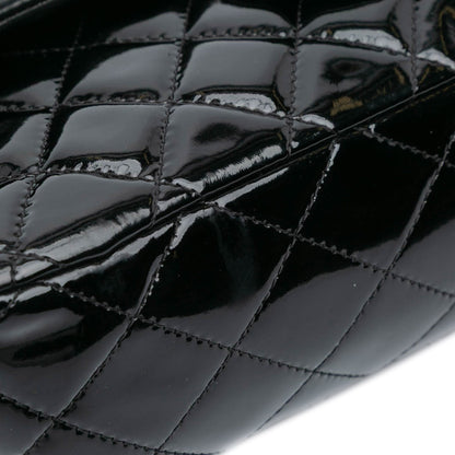 Chanel Medium Classic Patent Double Flap Black