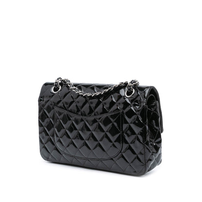 Chanel Medium Classic Patent Double Flap Black
