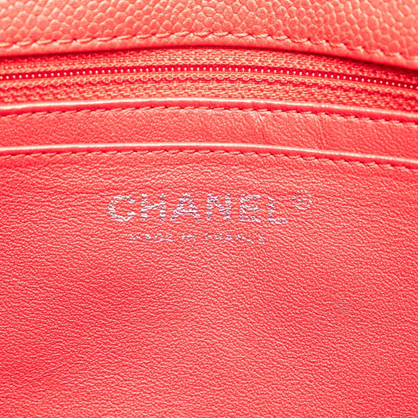 Chanel Jumbo Classic Caviar Single Flap Red