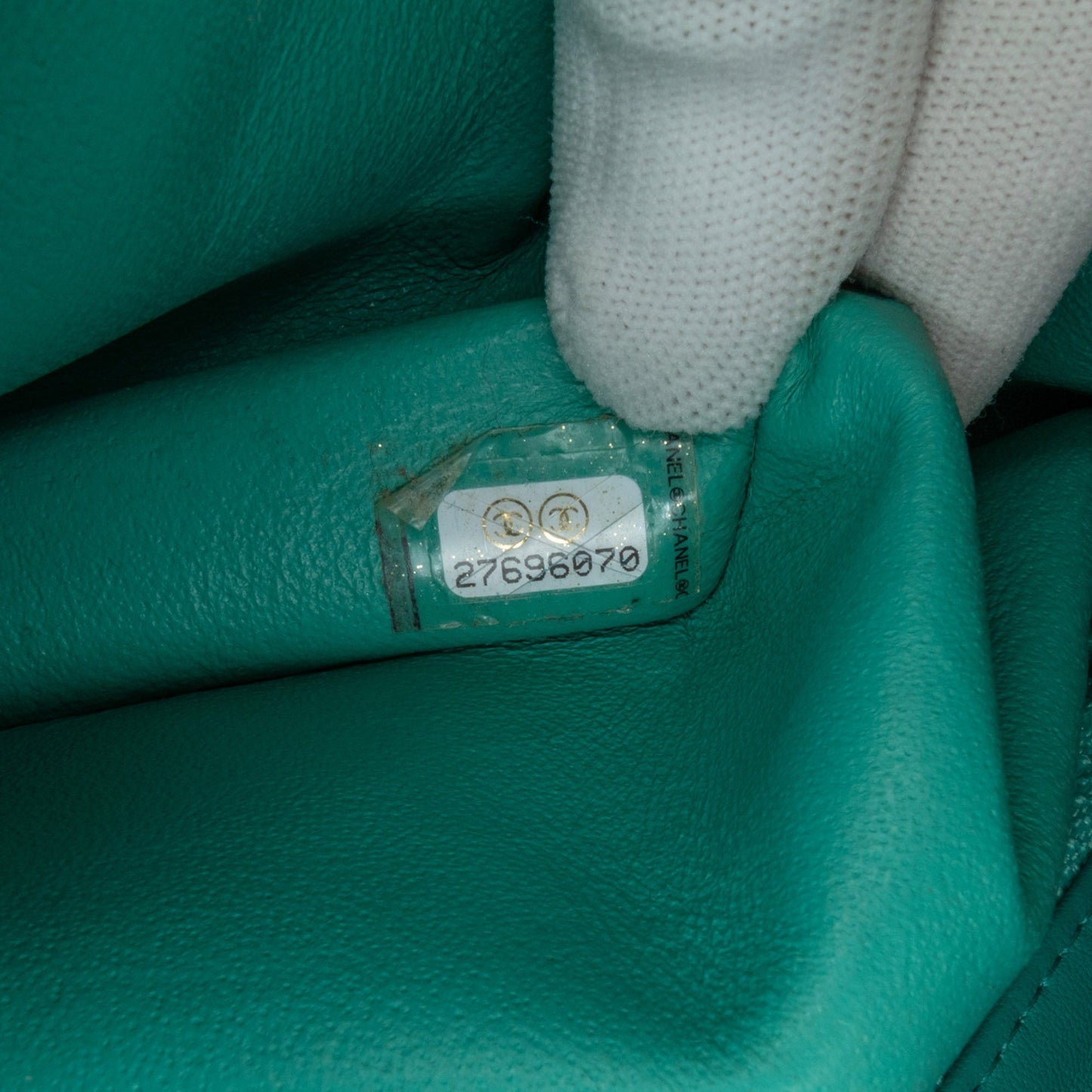 Chanel Mini Square Classic Lambskin Single Flap Green