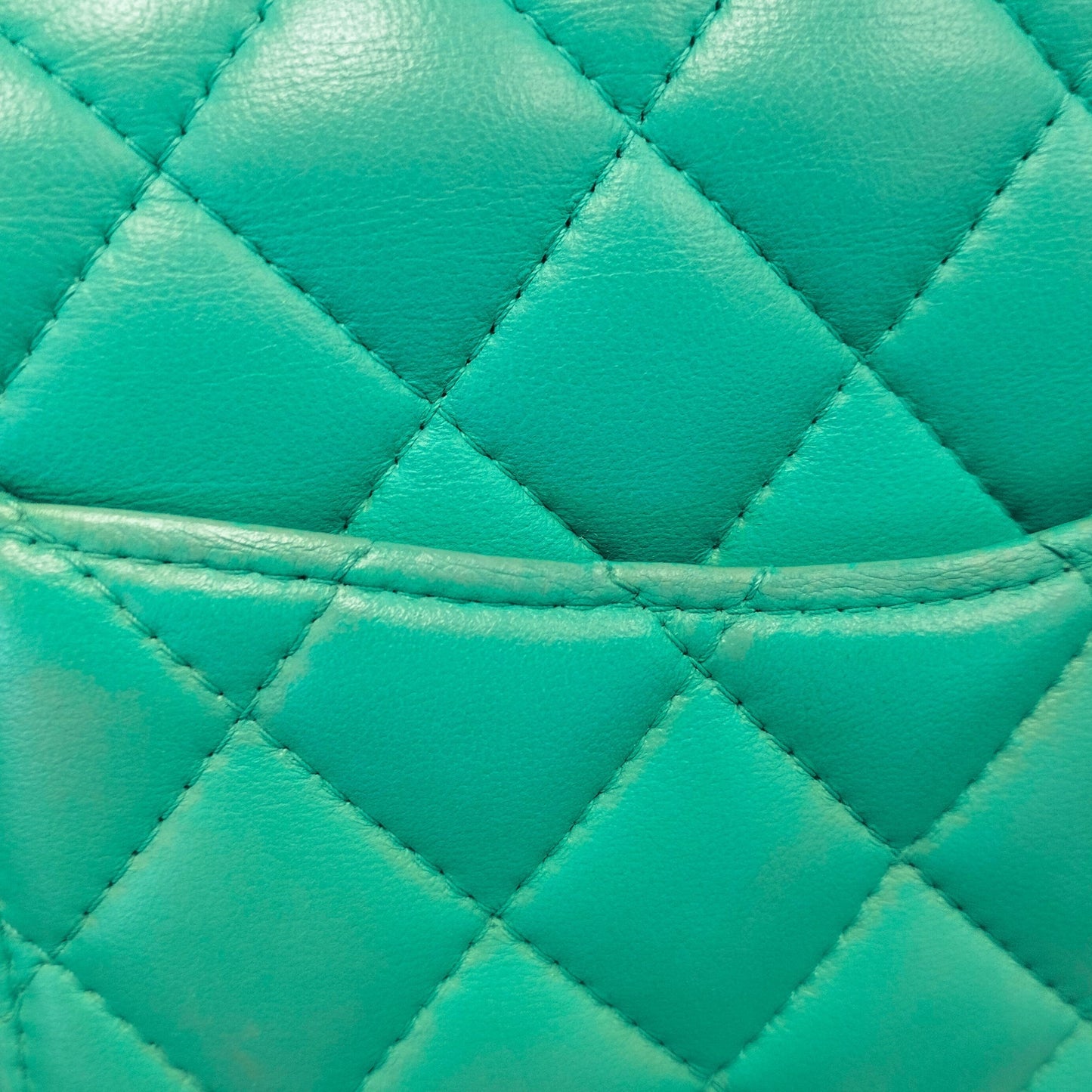 Chanel Mini Square Classic Lambskin Single Flap Green