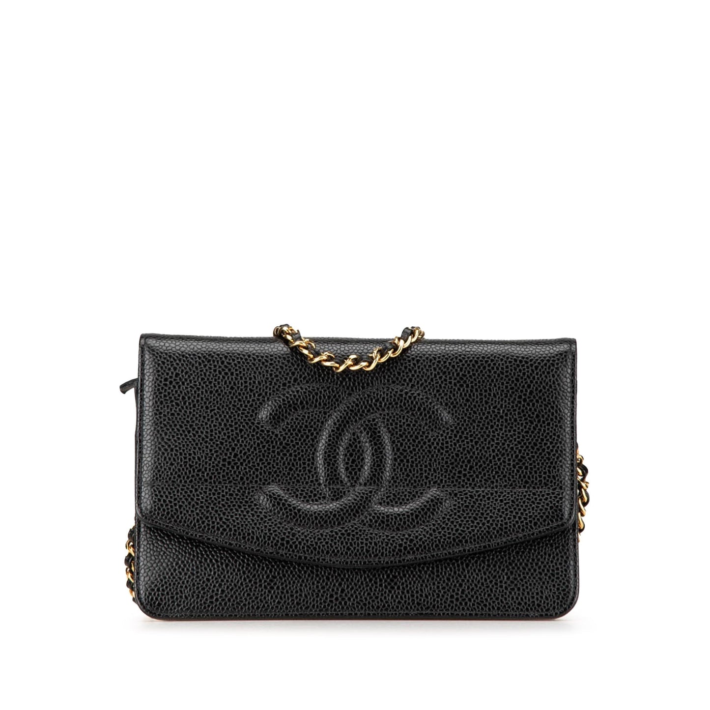 Chanel CC Caviar Wallet on Chain Black