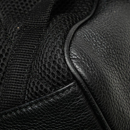 Gucci Leather Logo Backpack Black