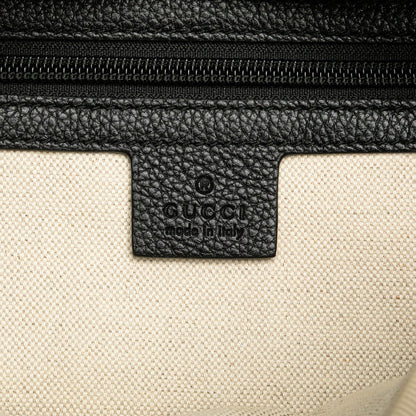 Gucci Leather Logo Backpack Black