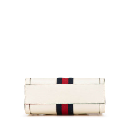 Gucci Small Leather Ophidia Satchel White