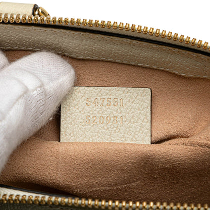 Gucci Small Leather Ophidia Satchel White