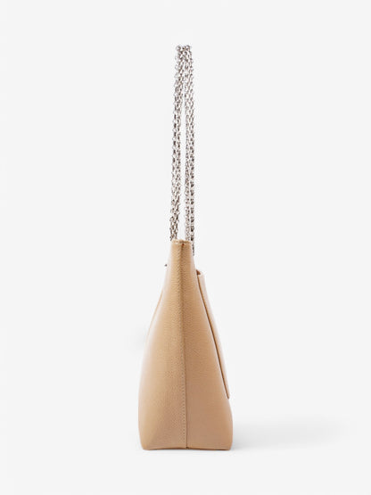 Chanel Caviar Tote Bag Beige Leather