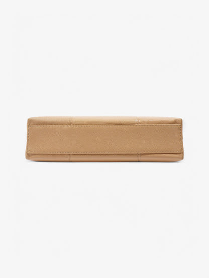 Chanel Caviar Tote Bag Beige Leather
