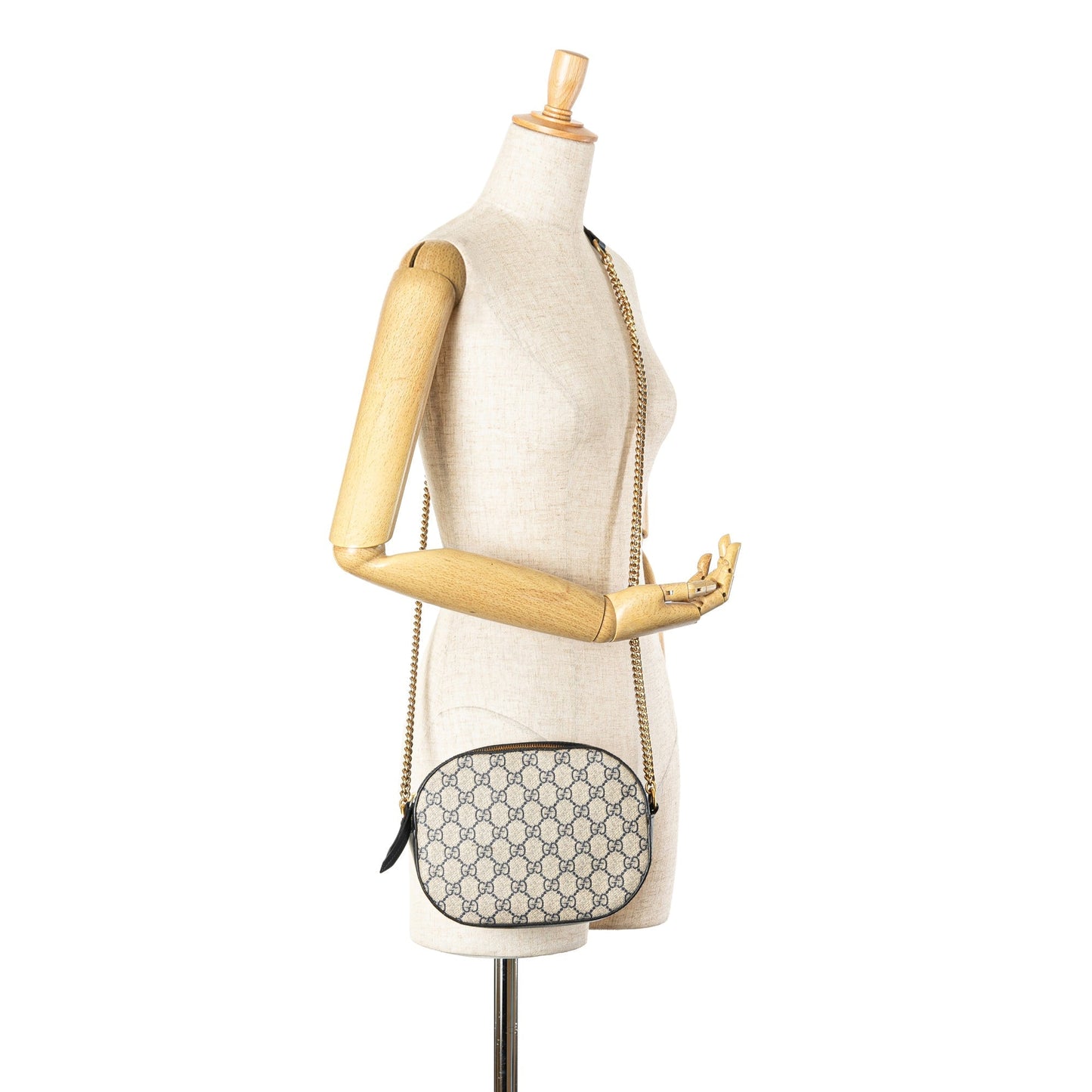 Gucci Mini GG Supreme Chain Crossbody Brown