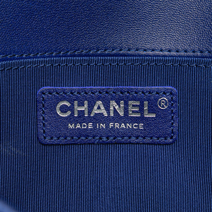 Chanel Medium Quilted Velvet Boy Flap Blue