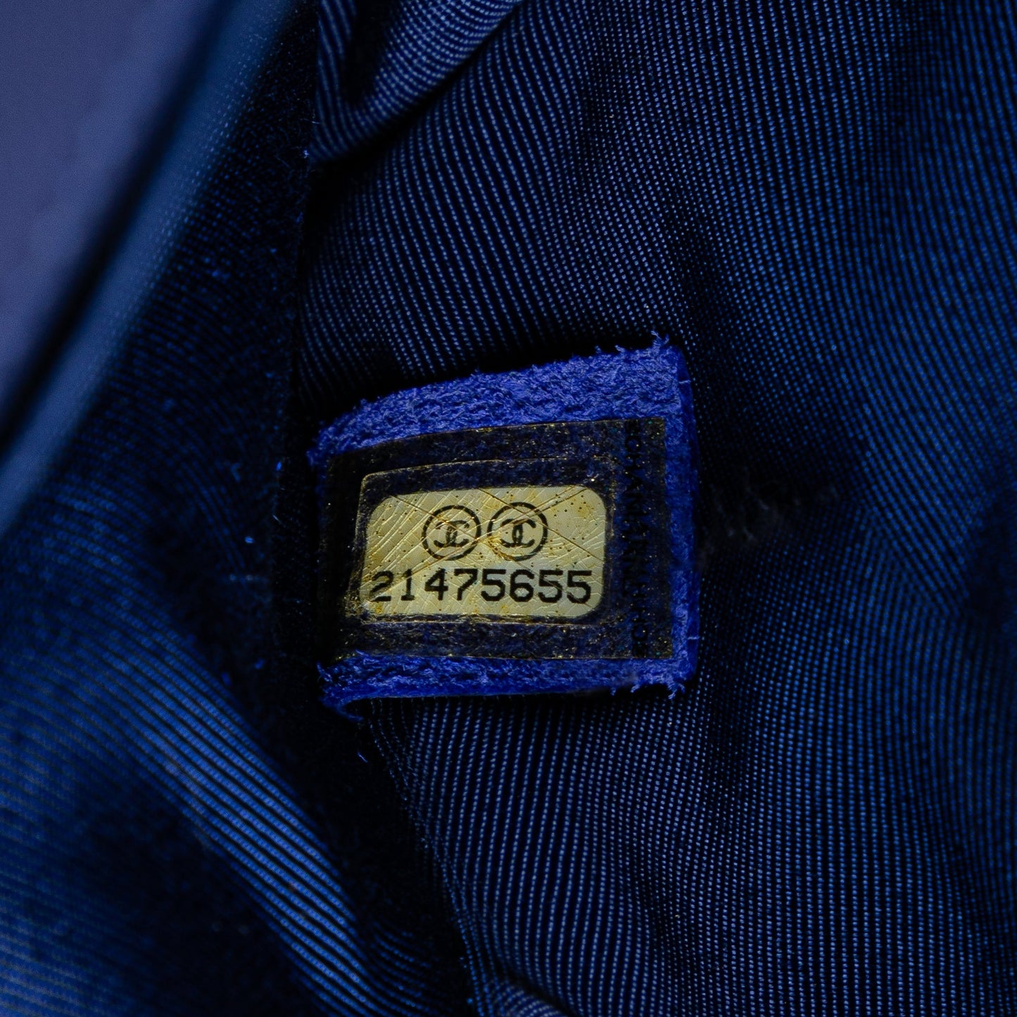 Chanel Old Medium Quilted Velvet Boy Flap Blue