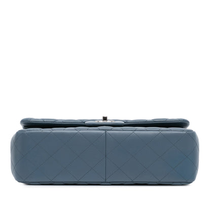 Chanel Jumbo Classic Lambskin Double Flap Blue