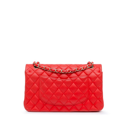 Chanel Medium Classic Lambskin Double Flap Red