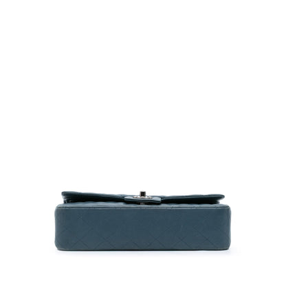 Chanel Medium Classic Lambskin Double Flap Blue