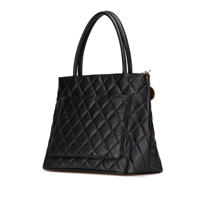 Chanel Caviar Medallion Tote Black