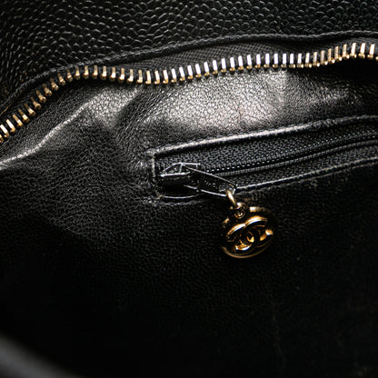 Chanel Caviar Medallion Tote Black