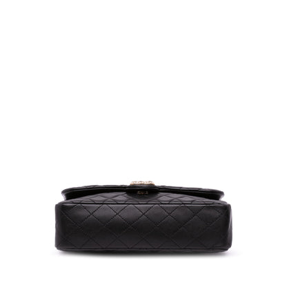 Chanel Medium Quilted Lambskin Westminster Pearl Flap Black