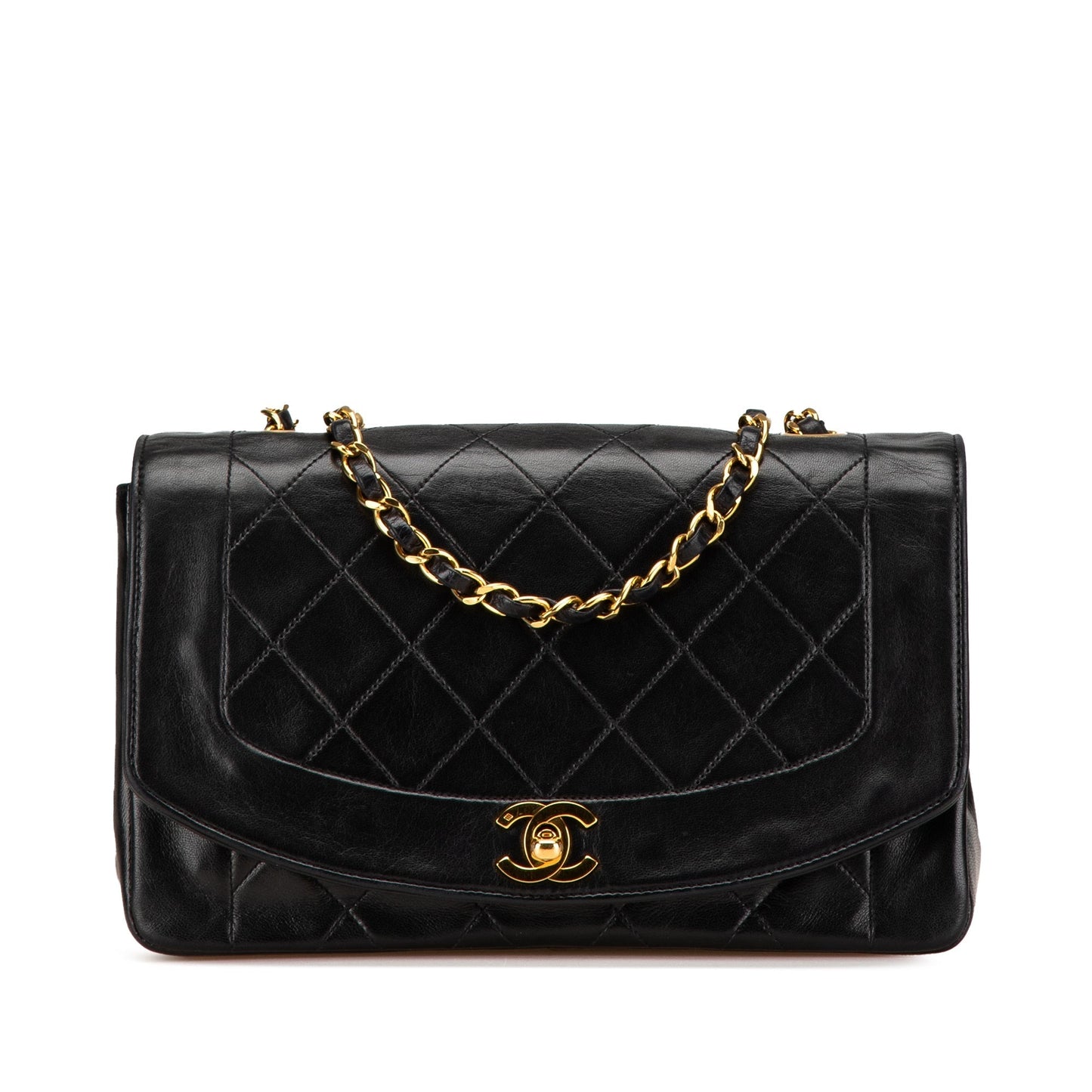 Chanel Medium Lambskin Diana Flap Black