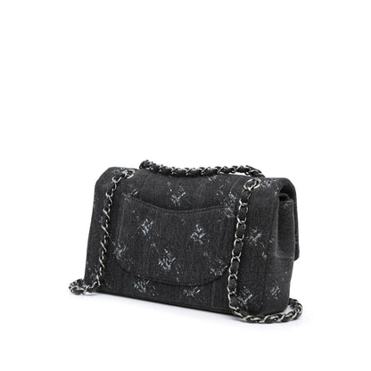Chanel Medium Denim Double Flap Black