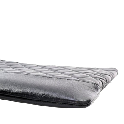 Chanel Medium Aged Calfskin Gabrielle O Case Clutch Black