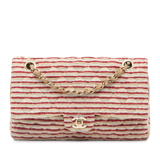 Chanel Medium Classic Jersey Coco Sailor Double Flap Red