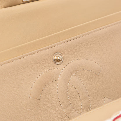 Chanel Medium Classic Jersey Coco Sailor Double Flap Red